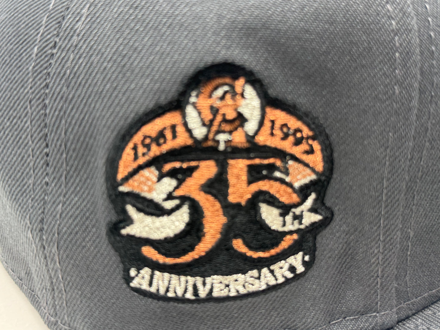 Los Angeles Angels 35th Anniversary Fitted Hat- Dark Gray