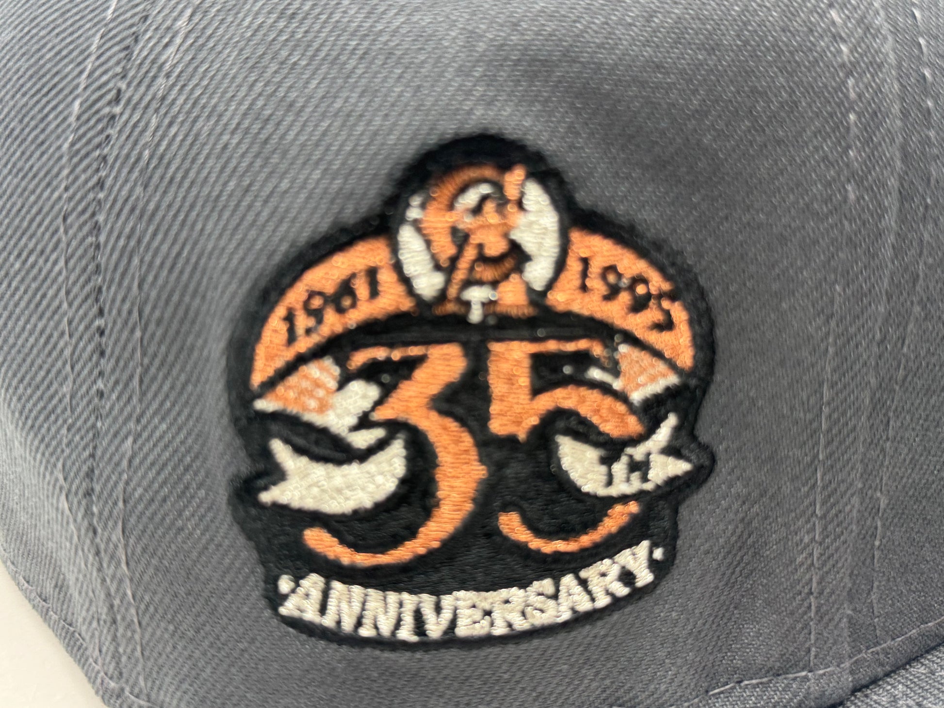 Los Angeles Angels 35th Anniversary Fitted Hat- Dark Gray