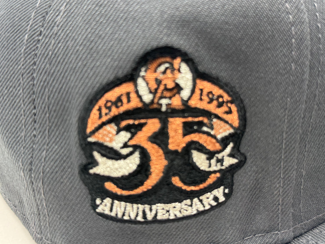 Los Angeles Angels 35th Anniversary Fitted Hat- Dark Gray