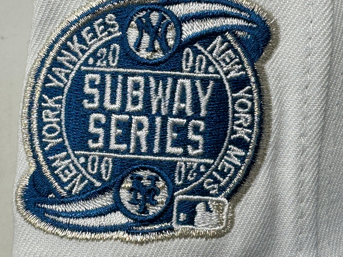 New York Yankees VS Mets Subway Series White Wizard Blue Visor 59Fifty New Era Fitted Hat