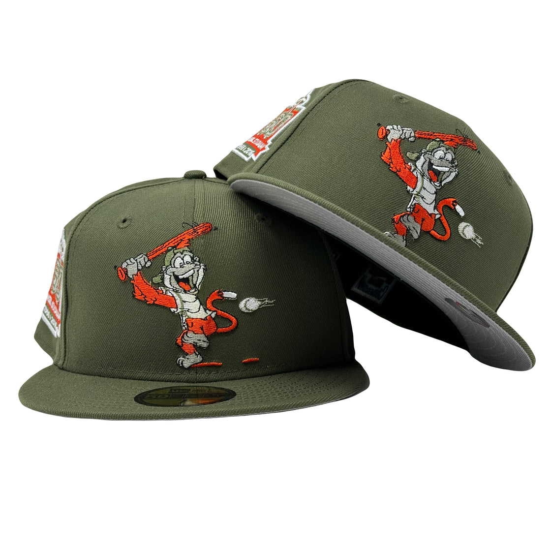 Los Angeles Angels 50th Anniversary Olive green Mascot Logo New Era Fitted Hat