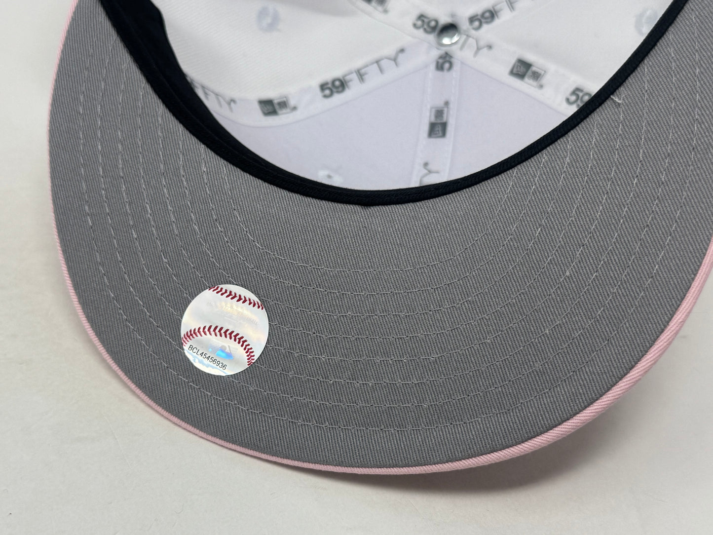 New York Mets Cartoon 59FIFTY QNS  New Era  Fitted Hat -White/Pink