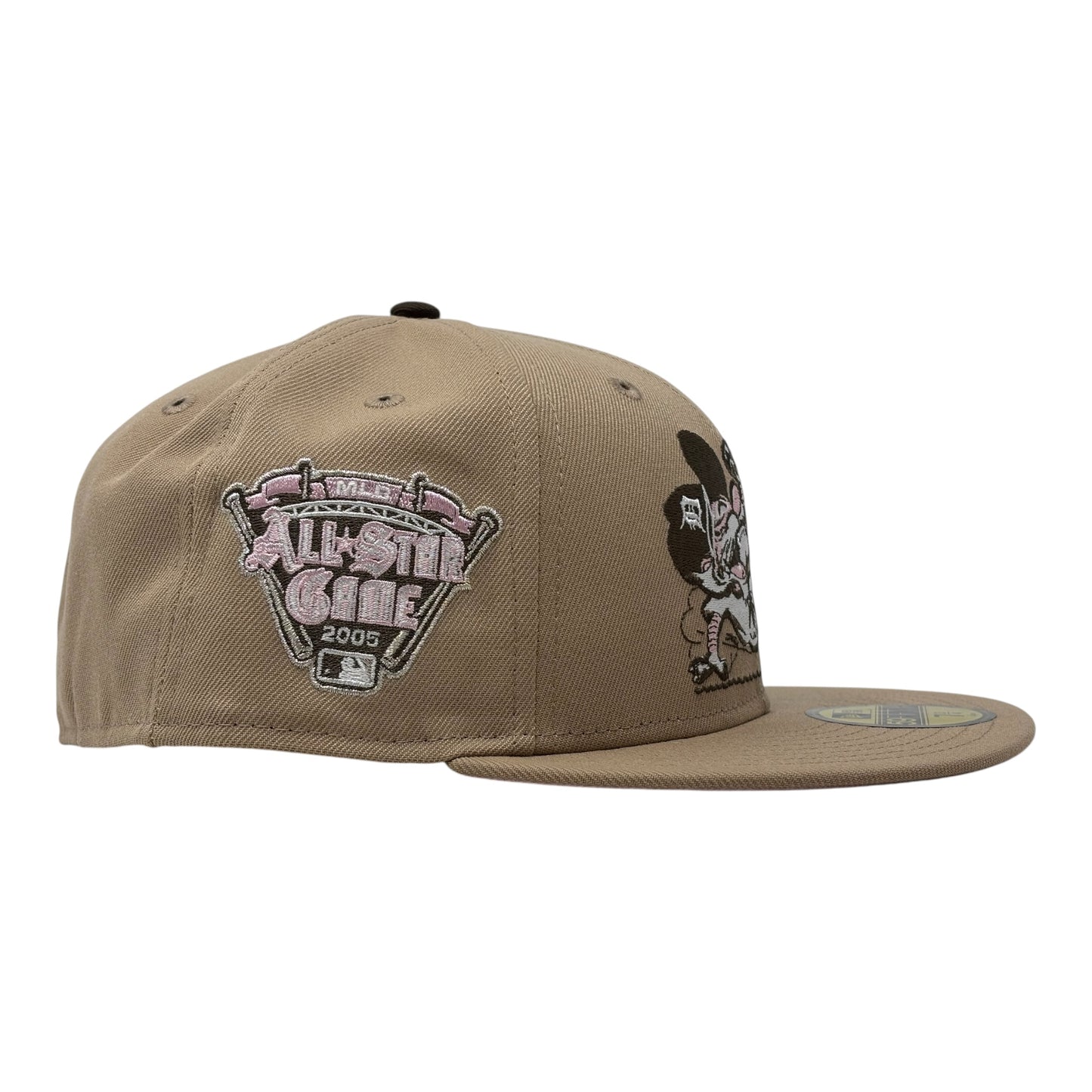 Detroit Tigers 2005 All Star Game Sliding Kitty Fitted Hats- Camel
