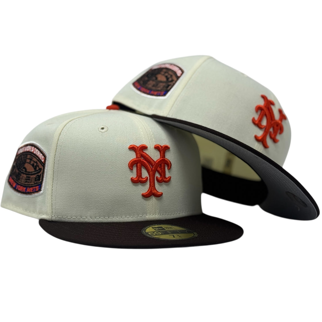 New York Mets 1969 World Series Fitted Hat-Off white Brown