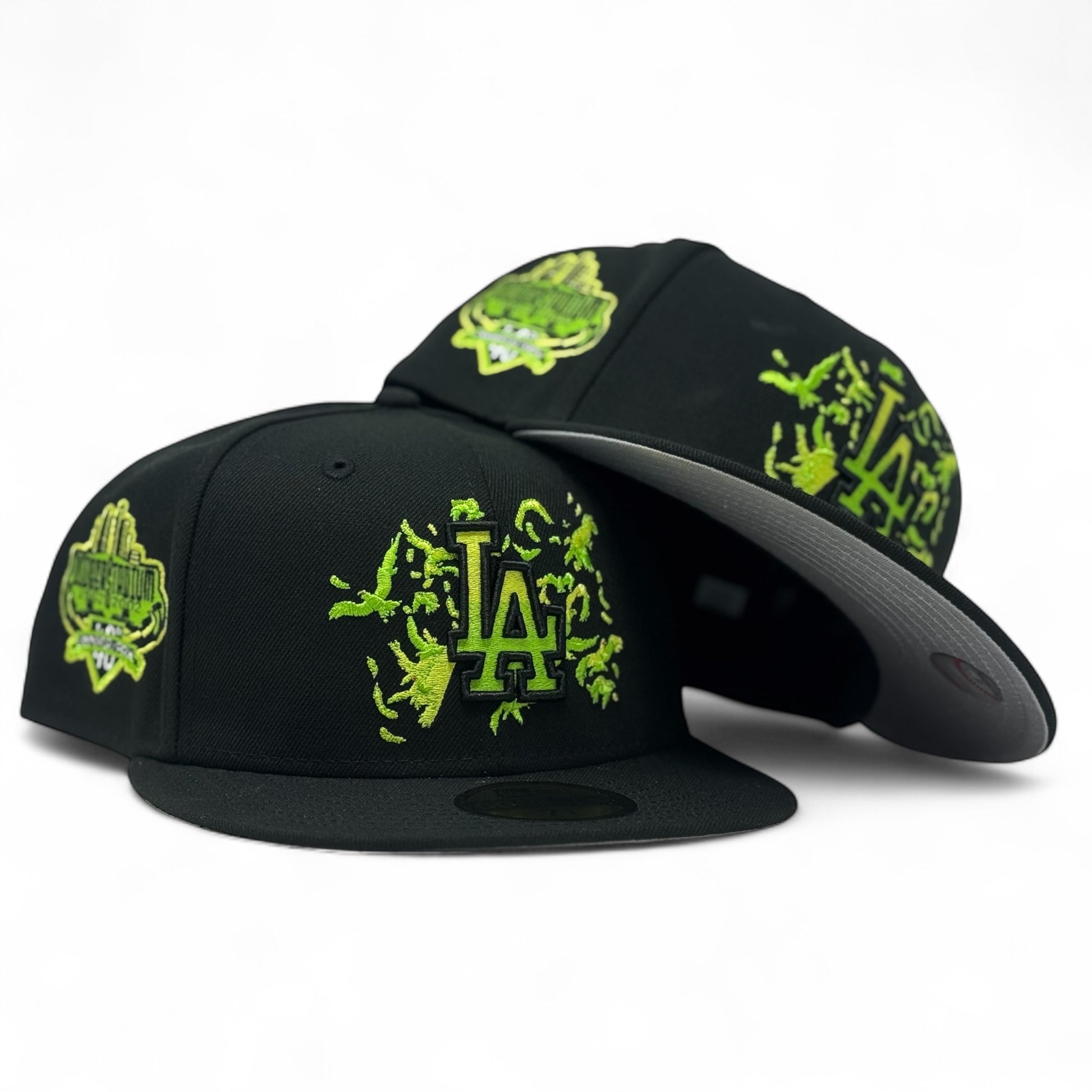 Los Angeles Dodgers "Halloween Pack" Fitted Hats- Black Green