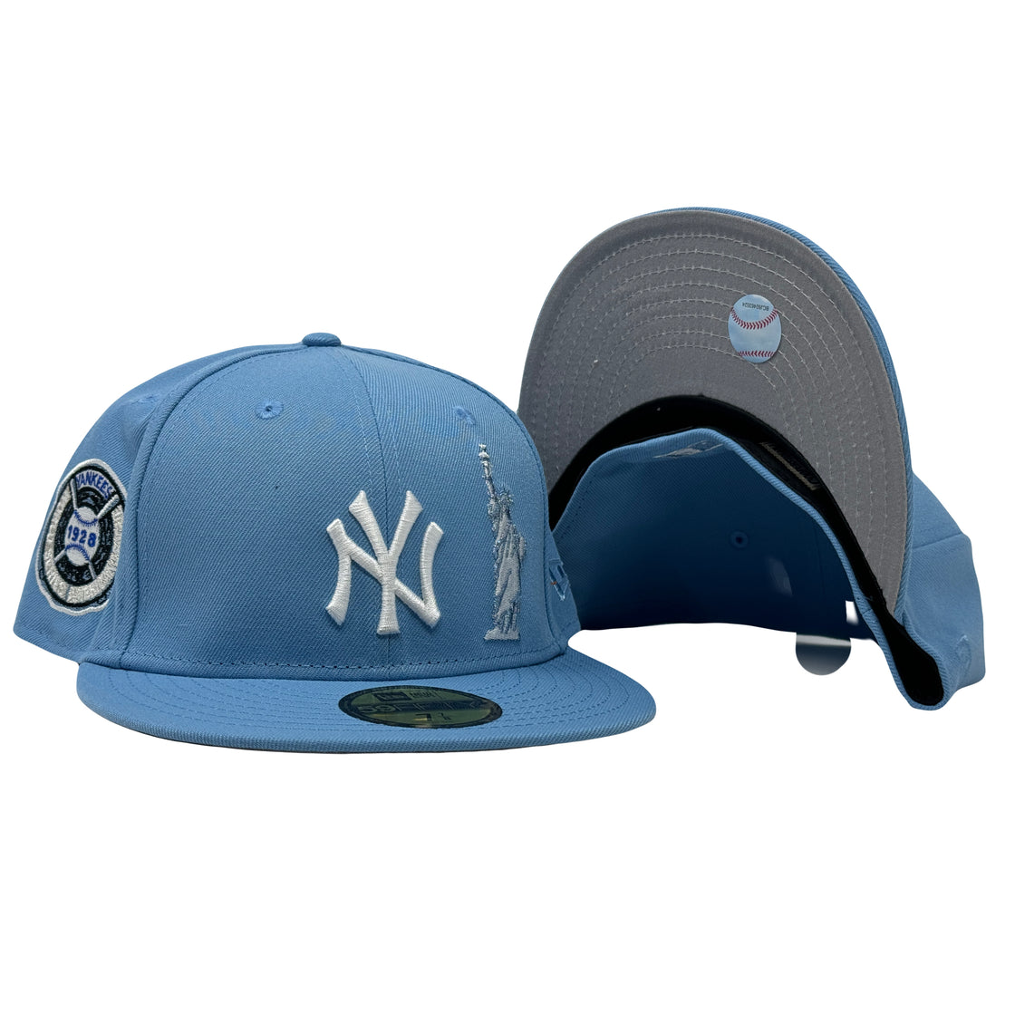 New York Yankees 1928 World Series Sky Blue 59Fifty New Era Fitted Hat