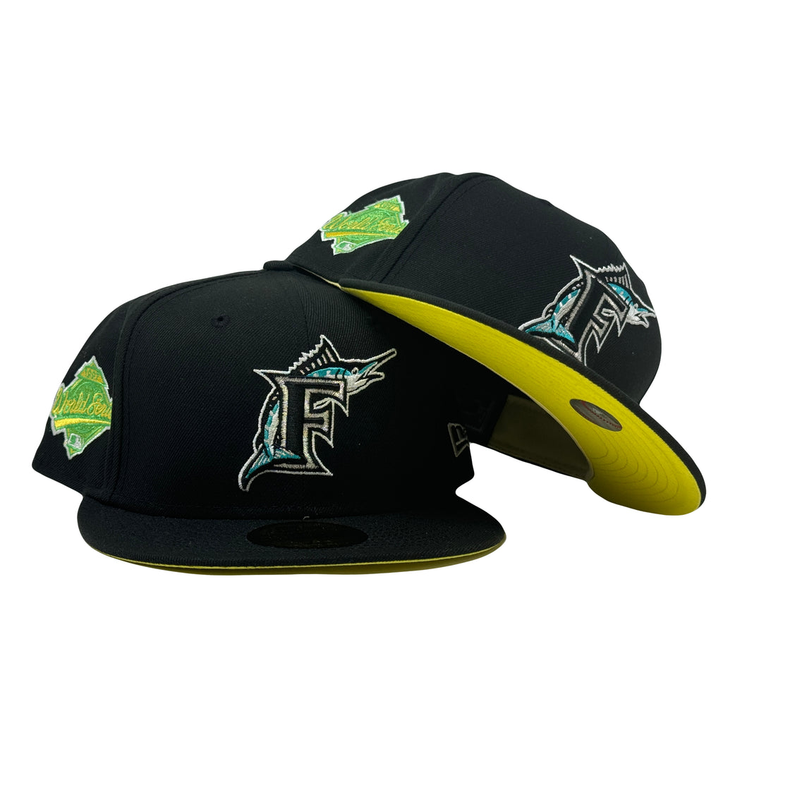 Florida Marlins 1997 World Series Light Yellow Brim New Era Fitted Hat