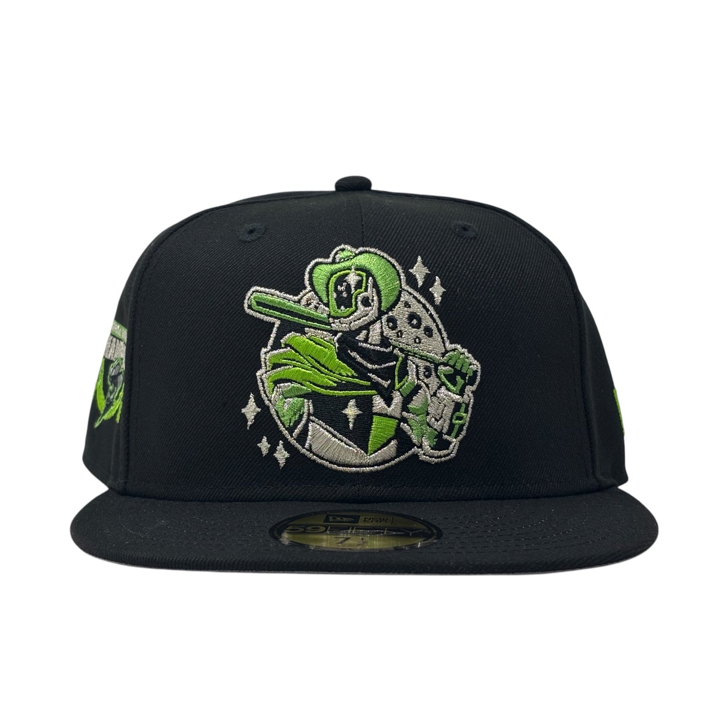 Houston Sugar Land Space Cowboys Triple A National Champions Fitted-Black Lime