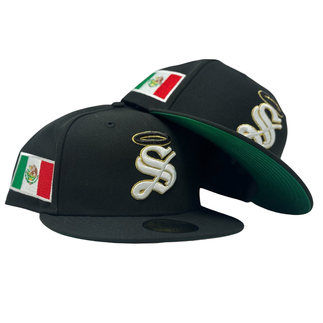 Santos Laguna Mexico Side Patch Fitted Hat-Black