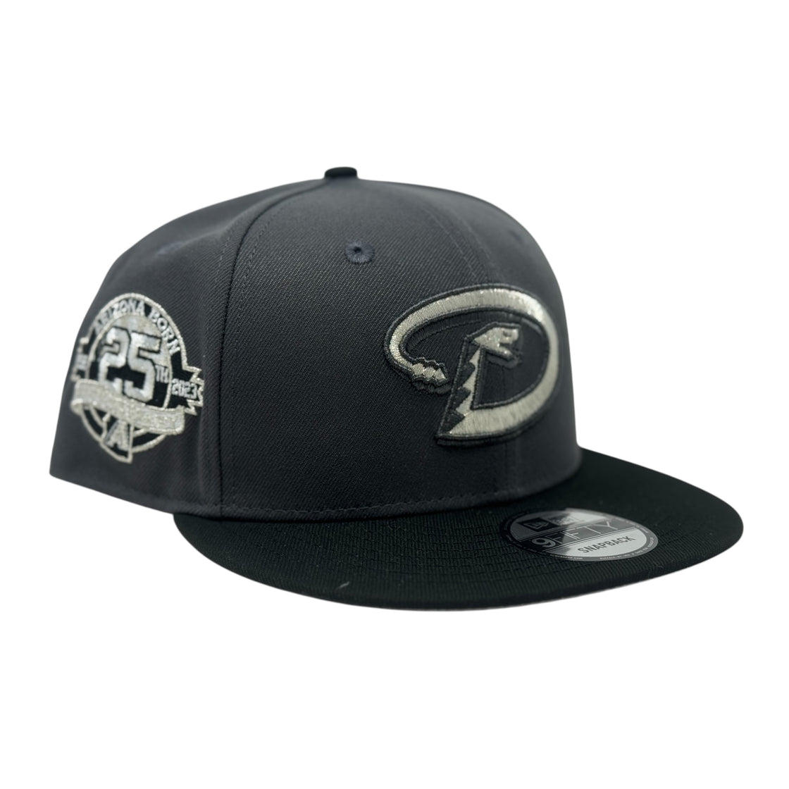 Arizona Diamondbacks 25th Anniversary Snapback Hat-Dark Gray Black