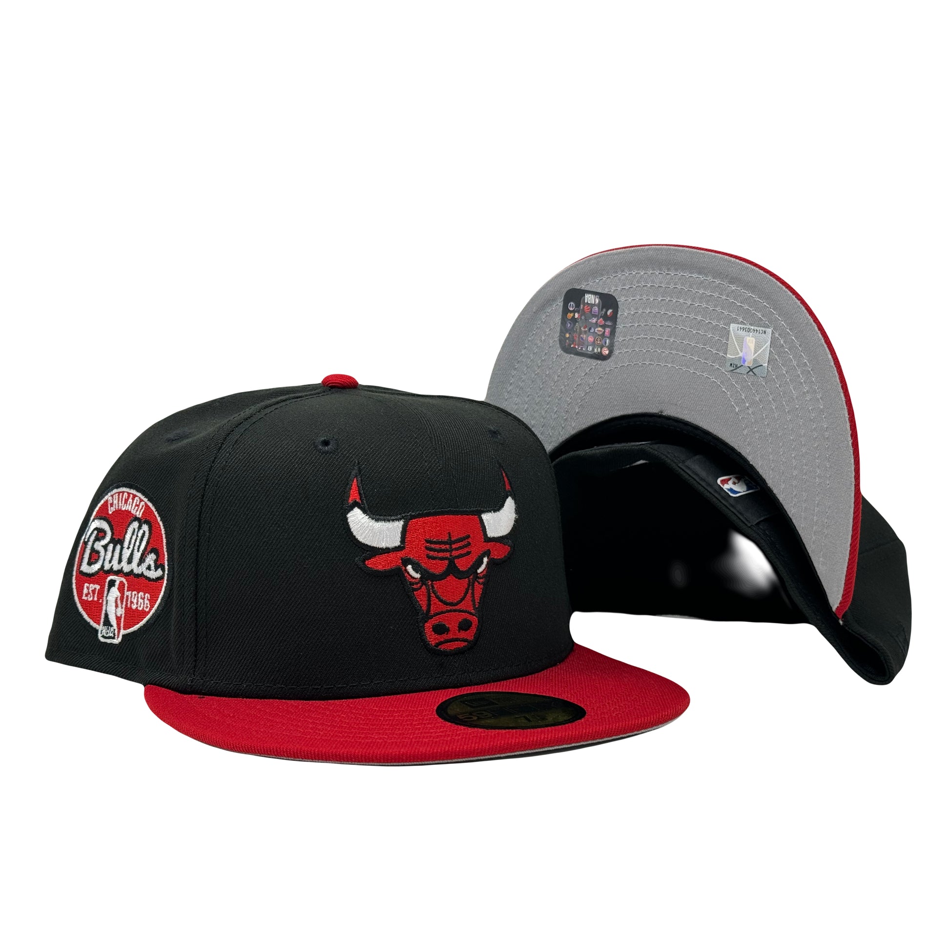 Chicago Bulls 5950 New Era Fitted Hat Black Red