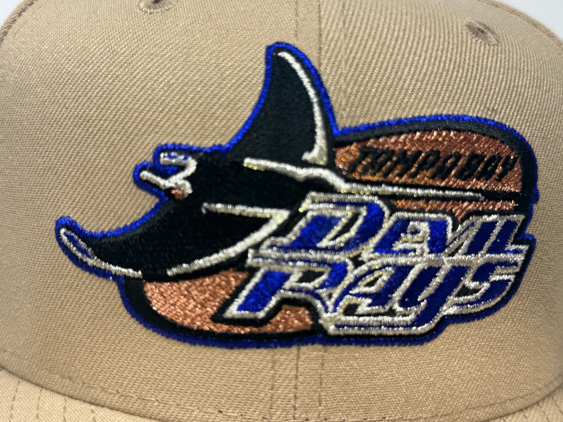 Tampa Bay Devil Rays 1998 Inaugural Season camel Fitted Hats