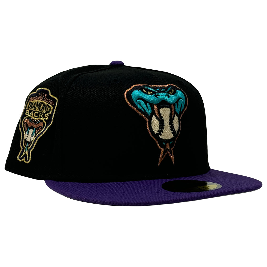 Arizona Diamondbacks 1998 Inaugural Season Snake Face Logo 59Fifty New Era Fitted Hat