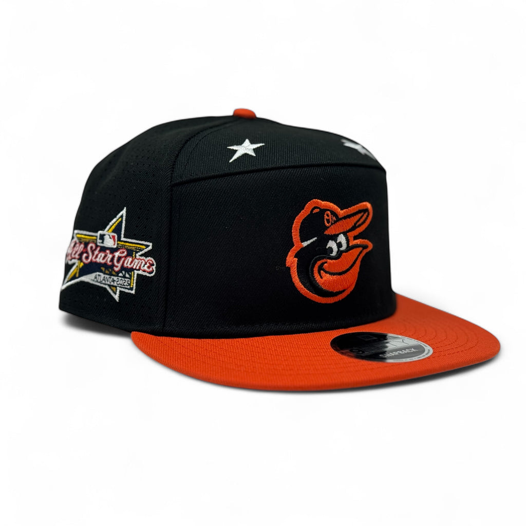 Baltimore Orioles 2025 All Star Game Split Panel on Field Snapback Hats