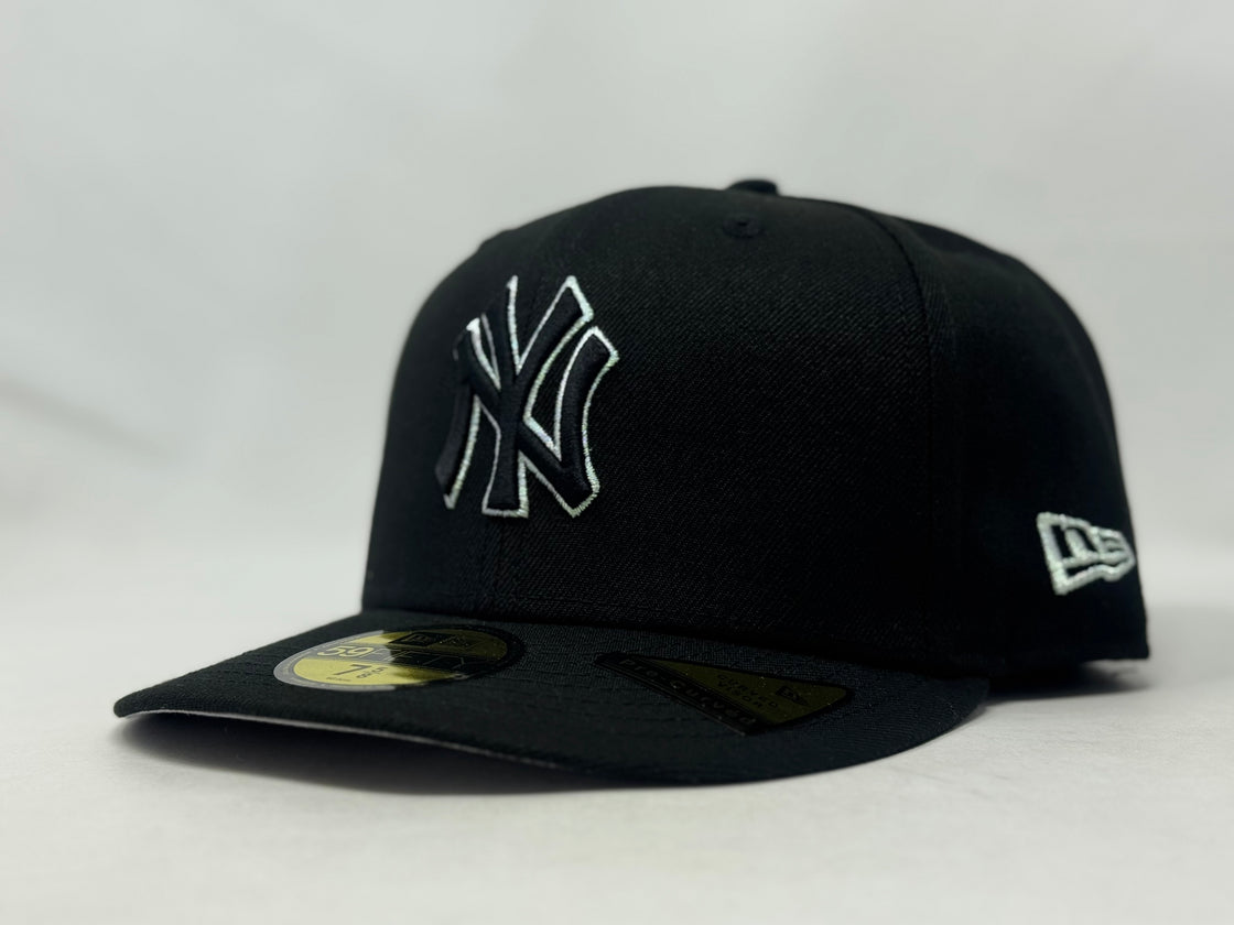 New York Yankees Pre -Curved Visor 59FIFTY Fitted Hat-Black