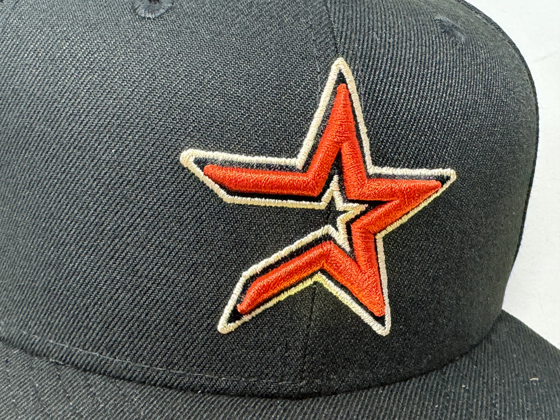 Houston Astros 2005 World Series Black Pink Brim New Era Fitted Hat