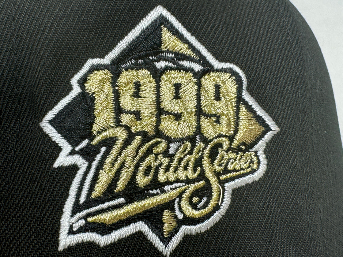 New York Yankees 1999 World Series Black Metallic Gold Logo New Era Fitted Hat