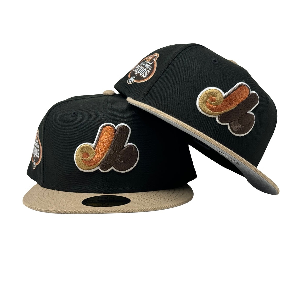 Montreal Expos Black Camel 59Fifty New Era Fitted Hat