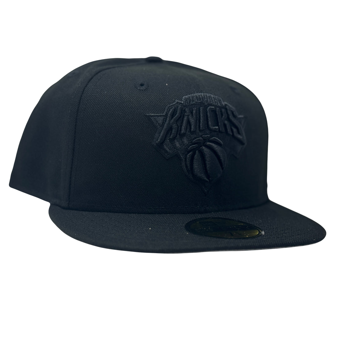 New York Knicks 3D Black Tonal Fitted Hats-Sports World NY