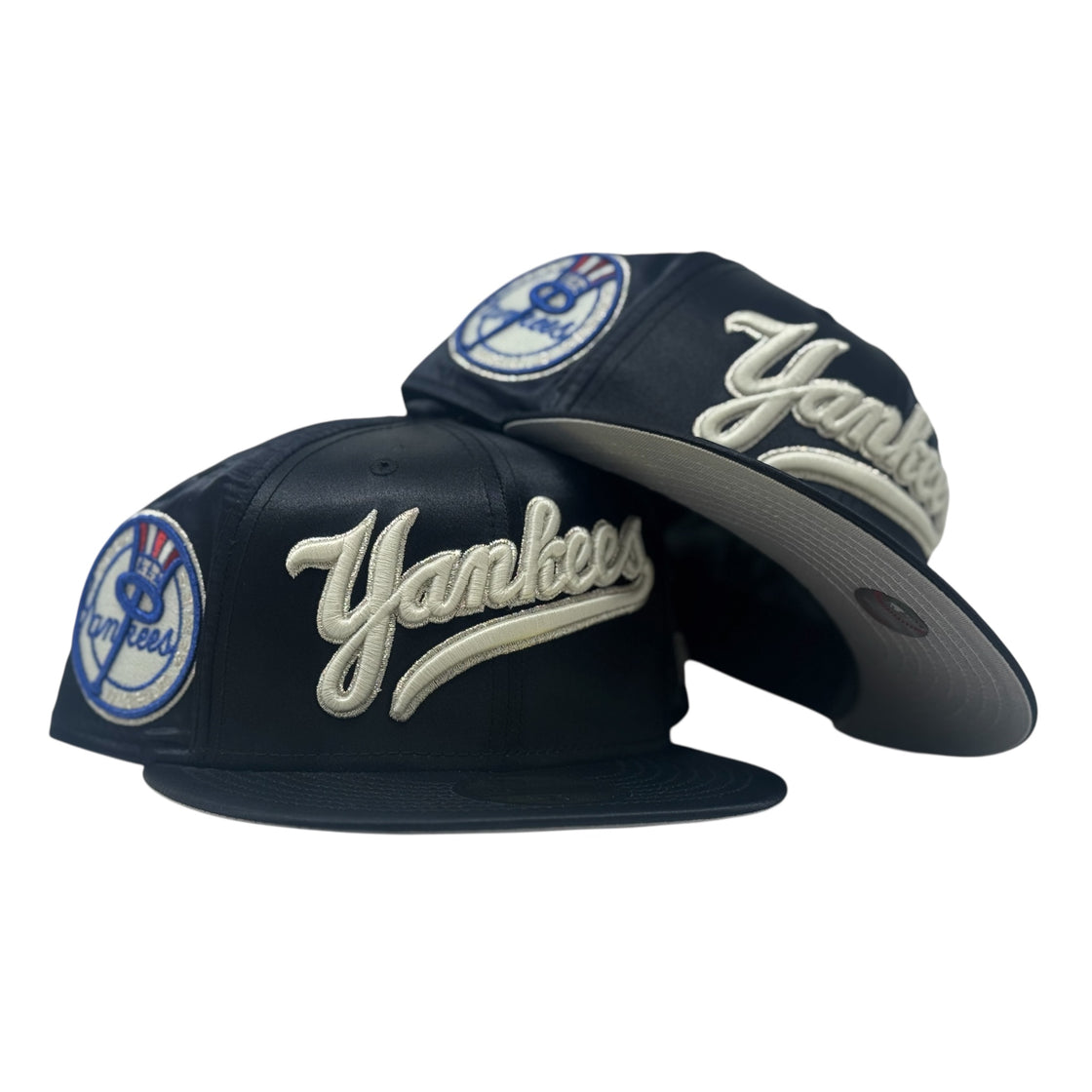 New York Yankees 1962 World Series Satin Fitted Hat-Navy