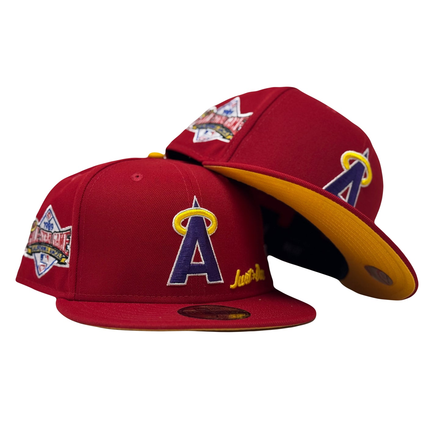 California Angels 1989 All Star Game "JUST DON" Yellow Brim New Era Fitted Hats