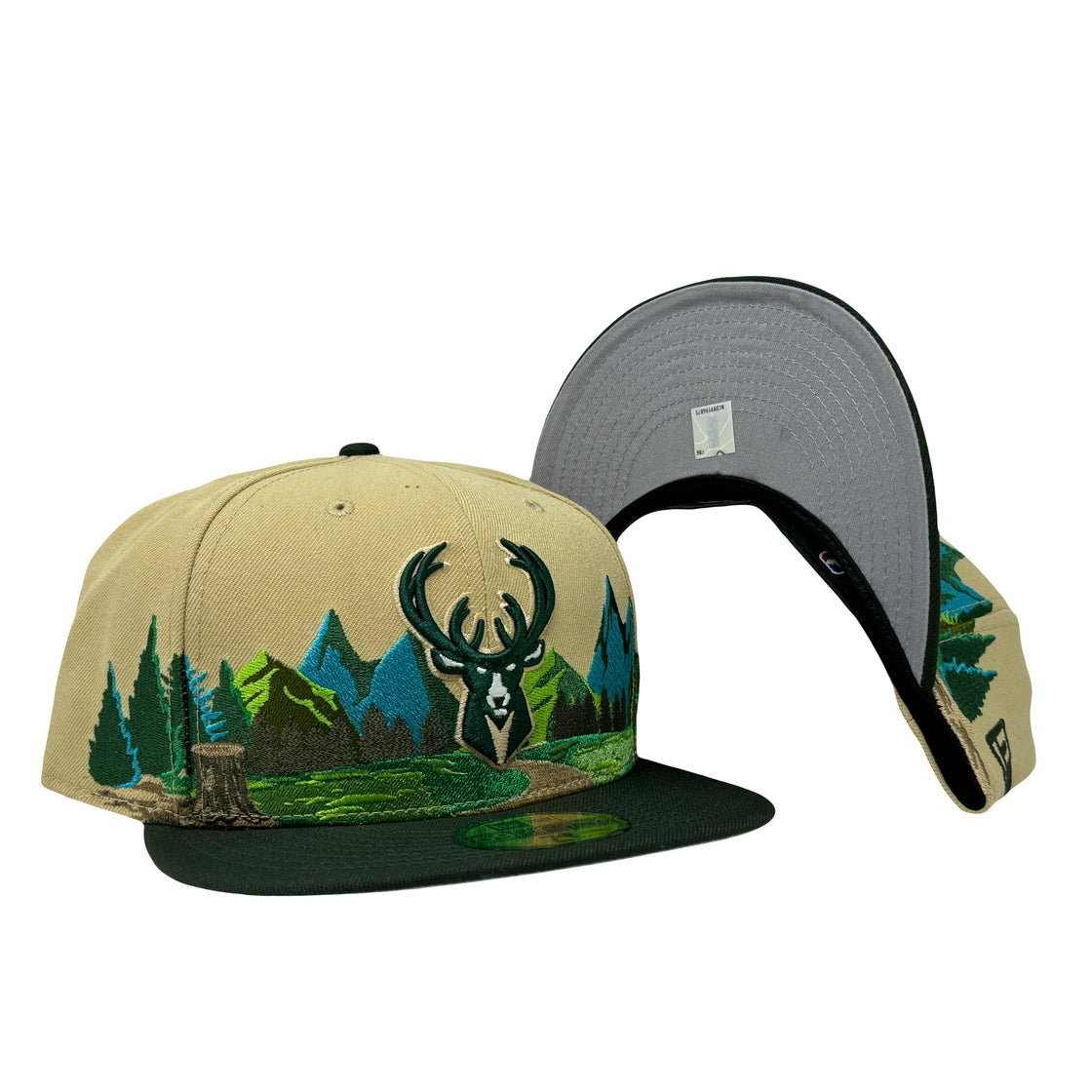 Milwaukee Bucks Mountain Pack 5950 New Era Fitted Hat