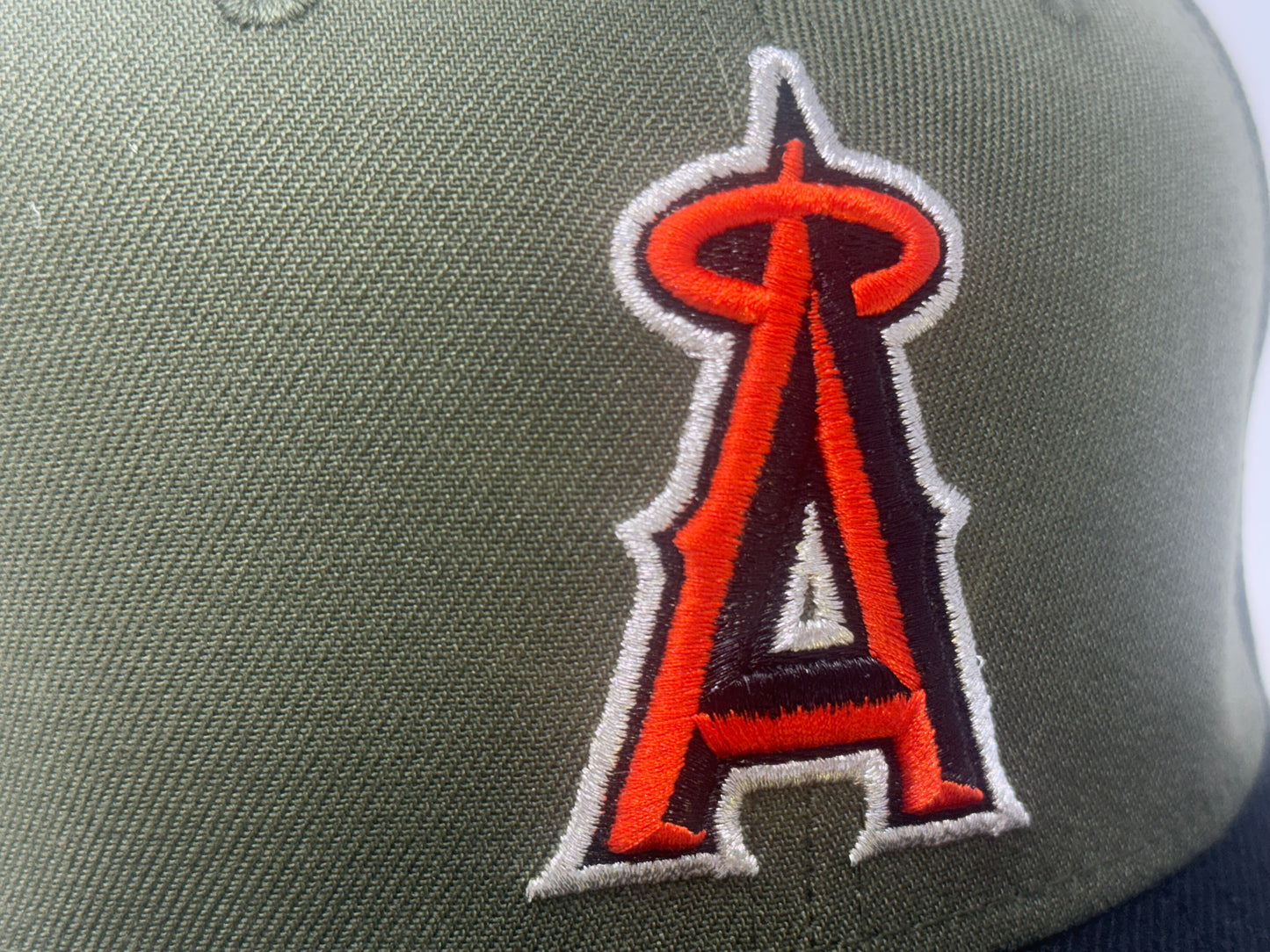 Los Angeles Angels 50th Anniversary Fitted Hat-Olive Black