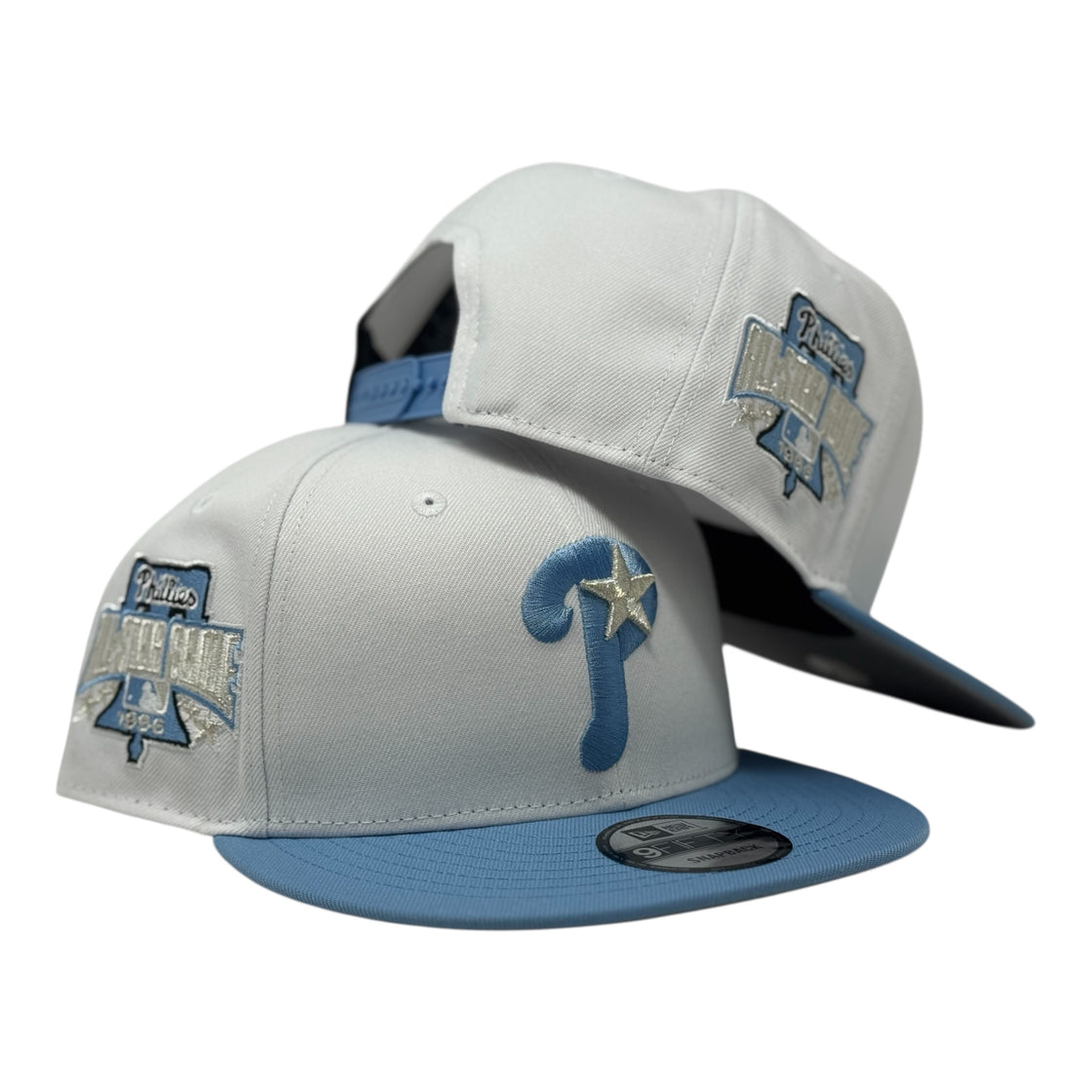 Philadelphia Phillies 1996 All Star Game Snapback Hat-White Sky Blue