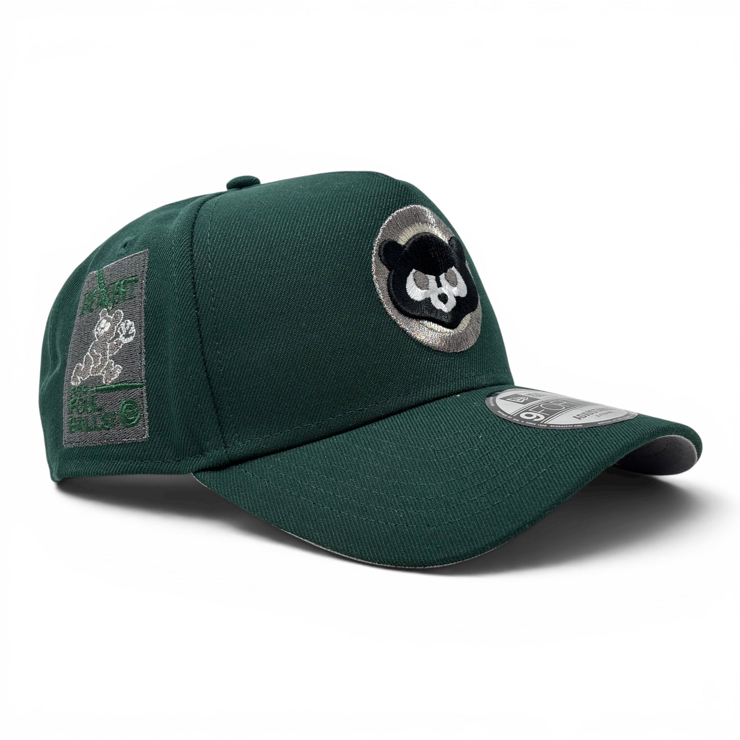 Chicago Cubs " Be Alert for Foul Balls" 9Forty A-Frame Snapback Hats-Dark Green