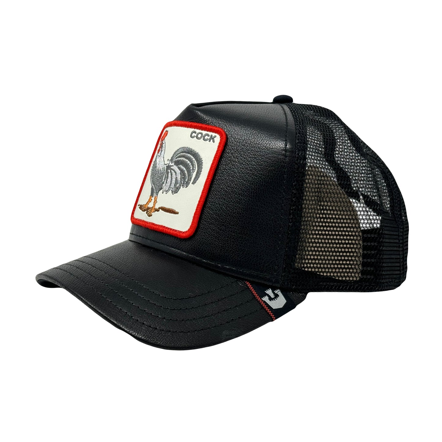 Goorin Bros The Cock Will Prevail Patent Leather Trucker Hat