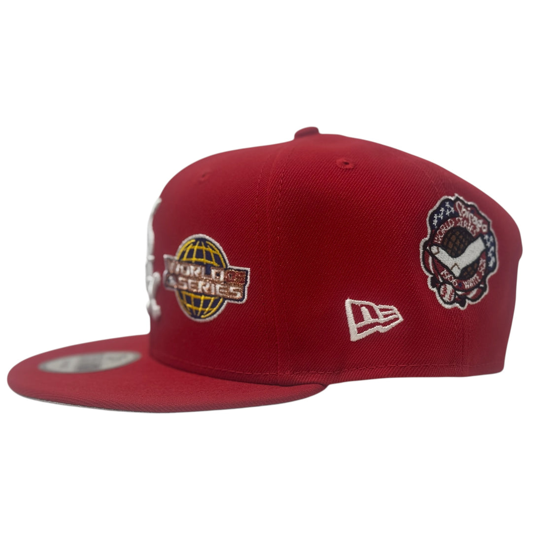 Chicago White Sox 3X Champions Multi Logo Snapback Hats-Red