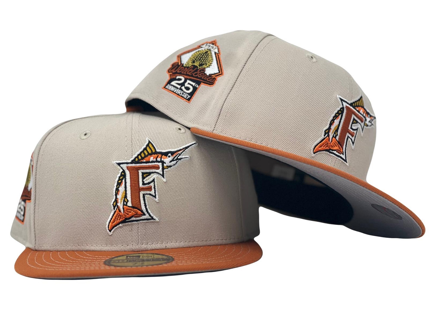 Florida Marlins 25th Anniversary "Pumpkin pack" 59Fifty New Era Fitted Hat