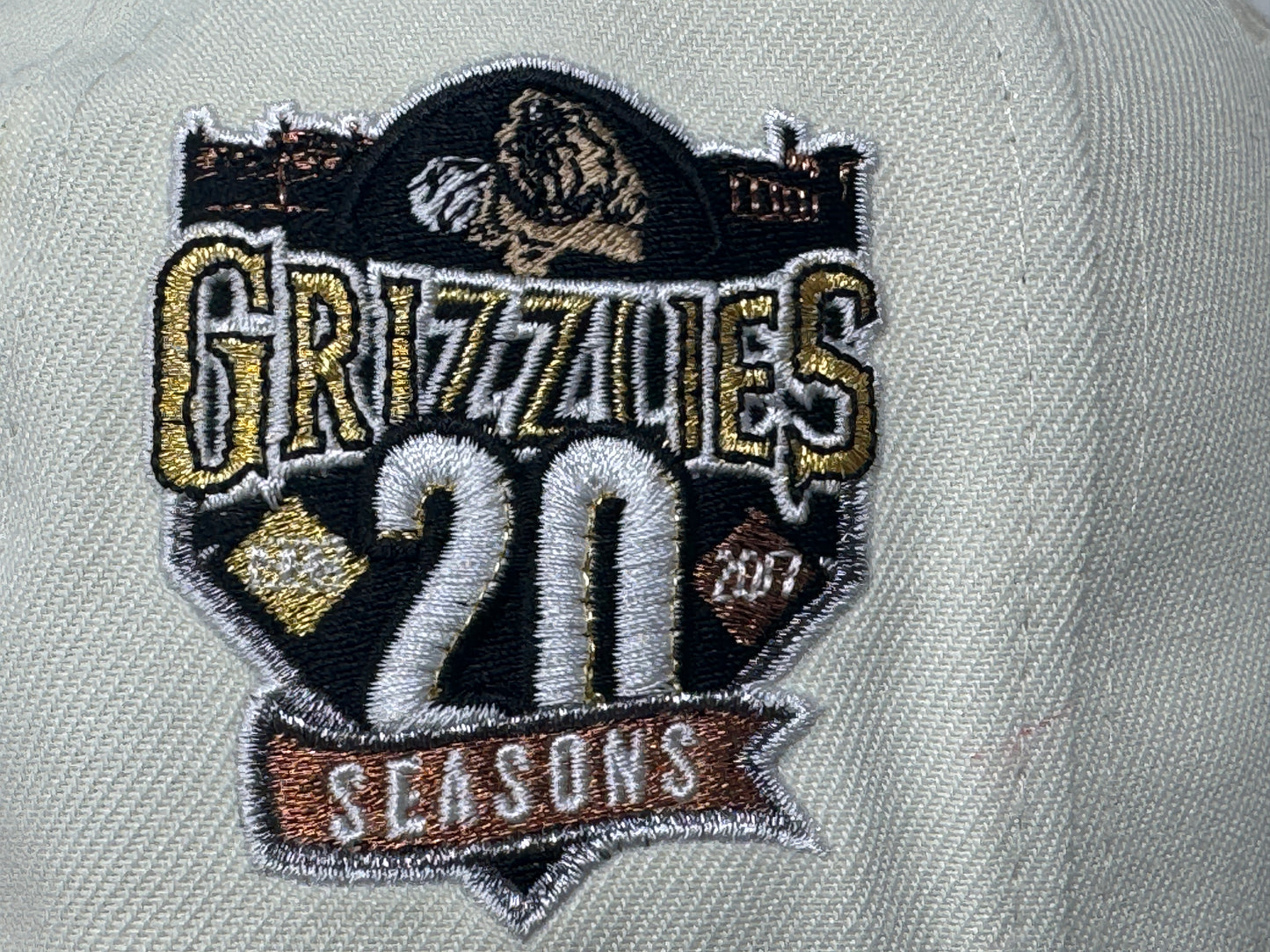 Fresno Grizzlies 20th Anniversary  Growlifornia Republic Gray Brim Minor League New Era Fitted Hats