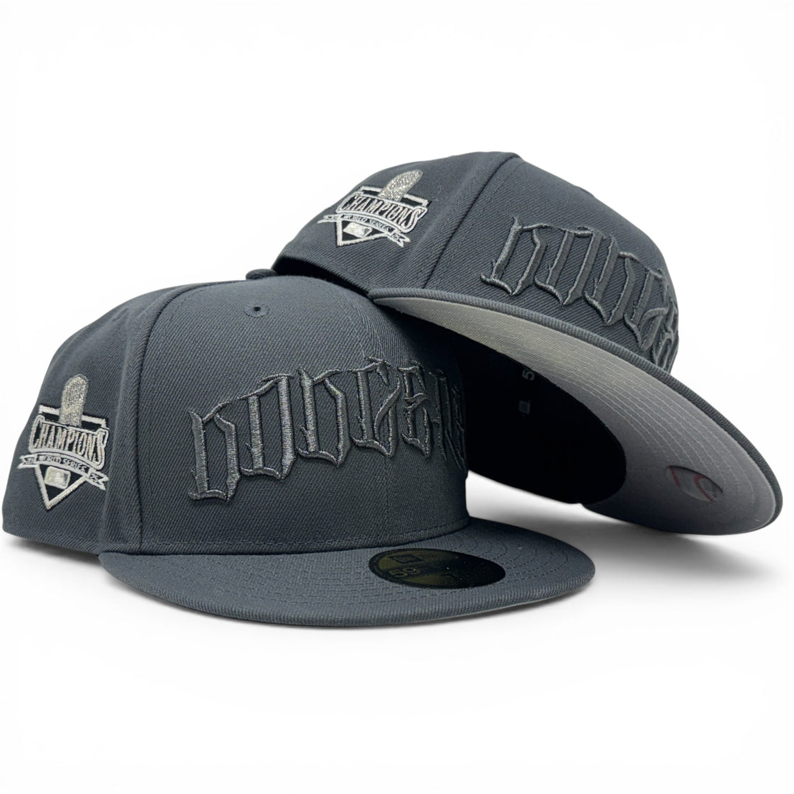 Los Angeles Dodgers 2025 World Champions Fitted Hats- Dark Gray