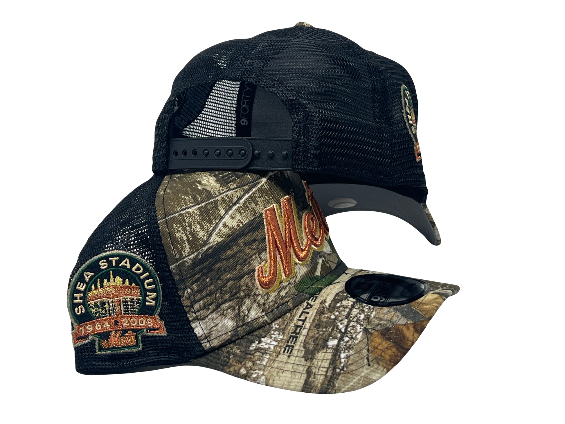 New York Mets New Era 9Forty A-Frame Real tree Shea Stadium Trucker Snapback Hat