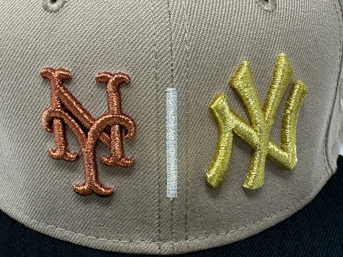 New York Yankees VS Mets Subway Series Khaki 59Fifty New Era Fitted Hat