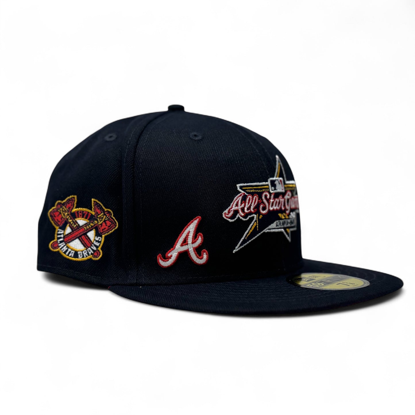 Atlanta Braves 2025 All Star Game Multi Patch Fitted Hats-Navy
