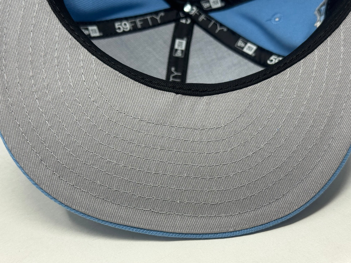 New York Yankees 1999 World Series Floral Logo Fitted Hat-Sky