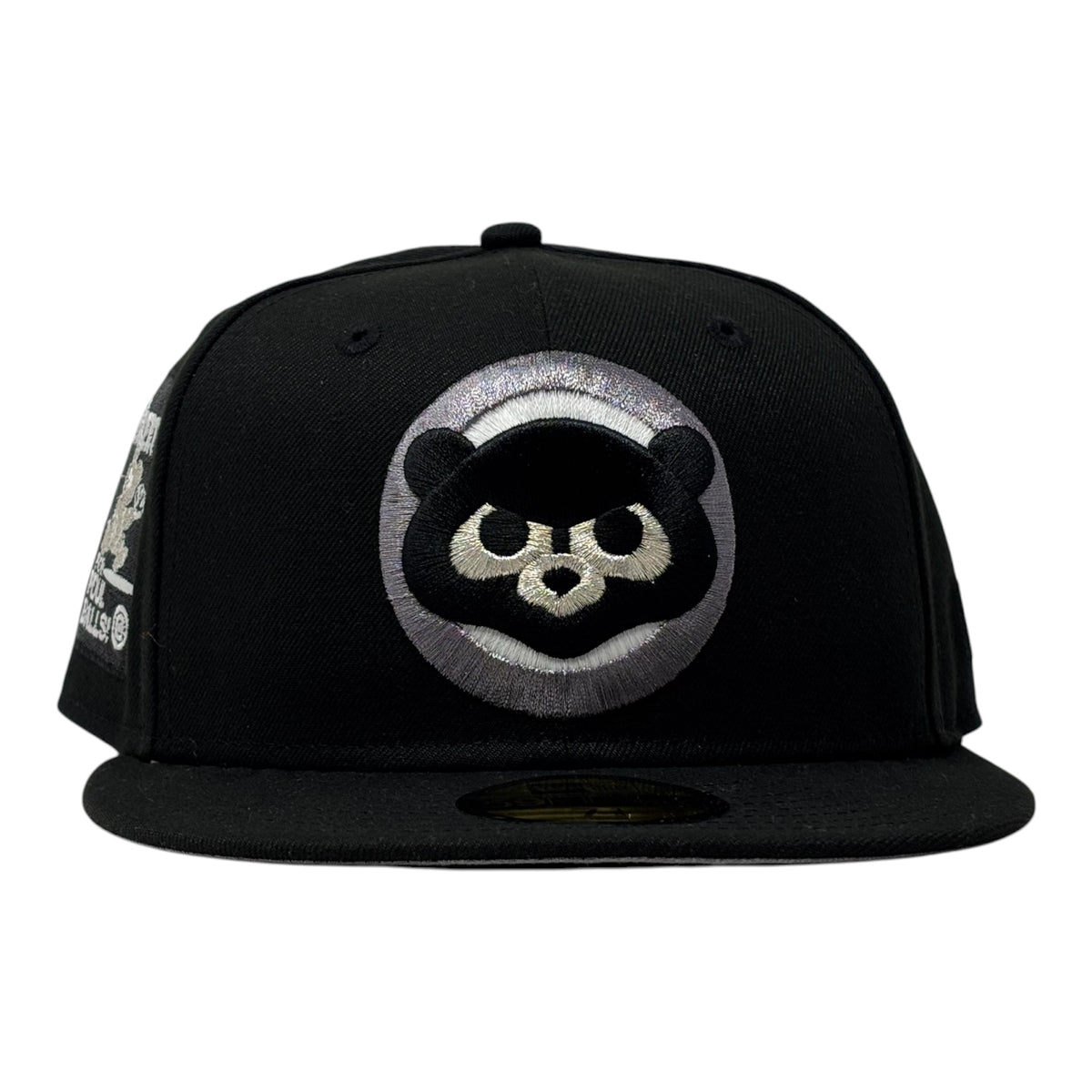 Chicago Cubs Be Alert Foul Ball Logo Big Logo Fitted Hats-Black
