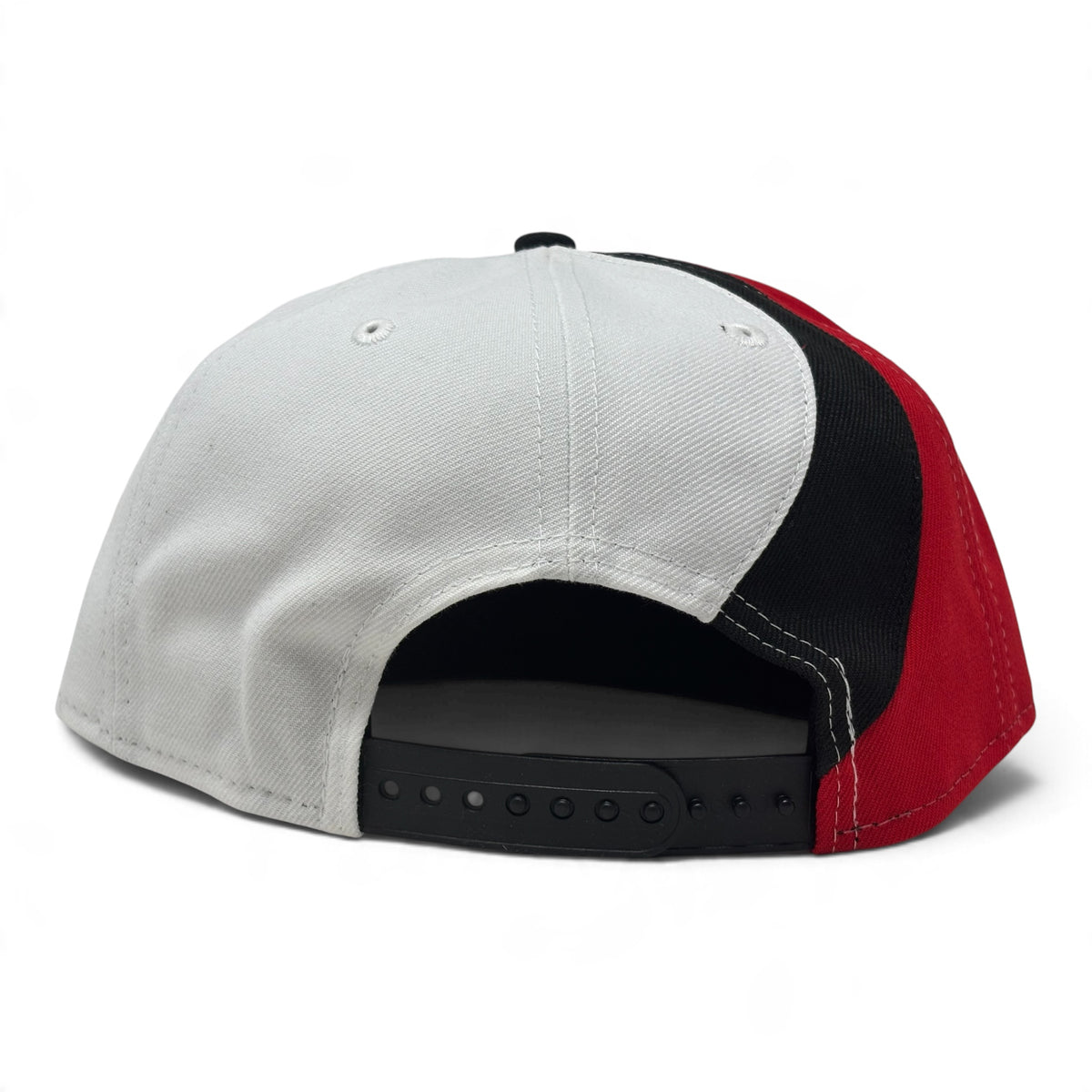 Chicago Bulls 9Fifty Tri Panel Shock 9Fifty Snapback Hats- Red Black White