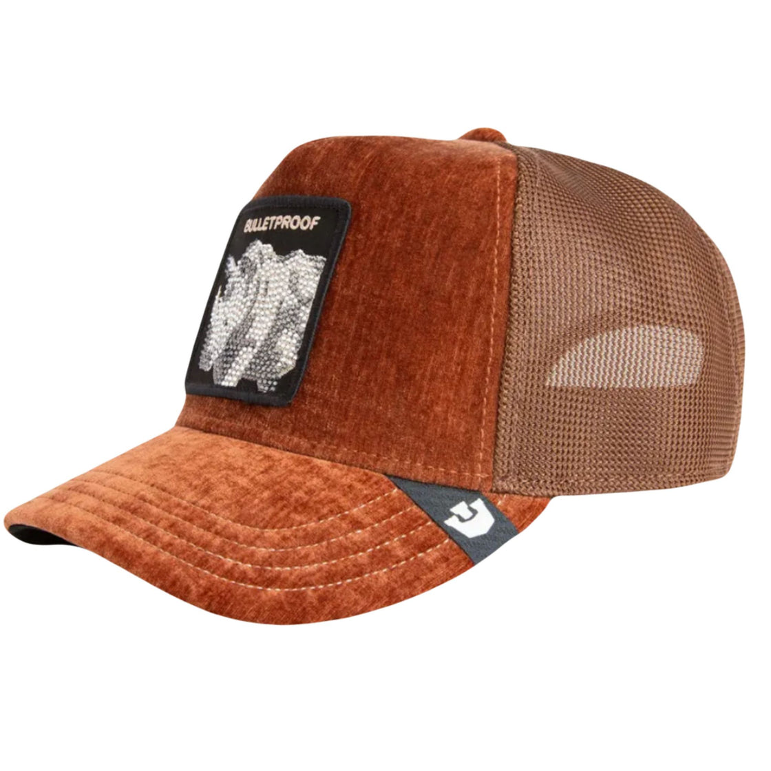 Rhinoceros Bulletproof Iced Rhino Jewel Tones The Farm Brown Trucker Hat