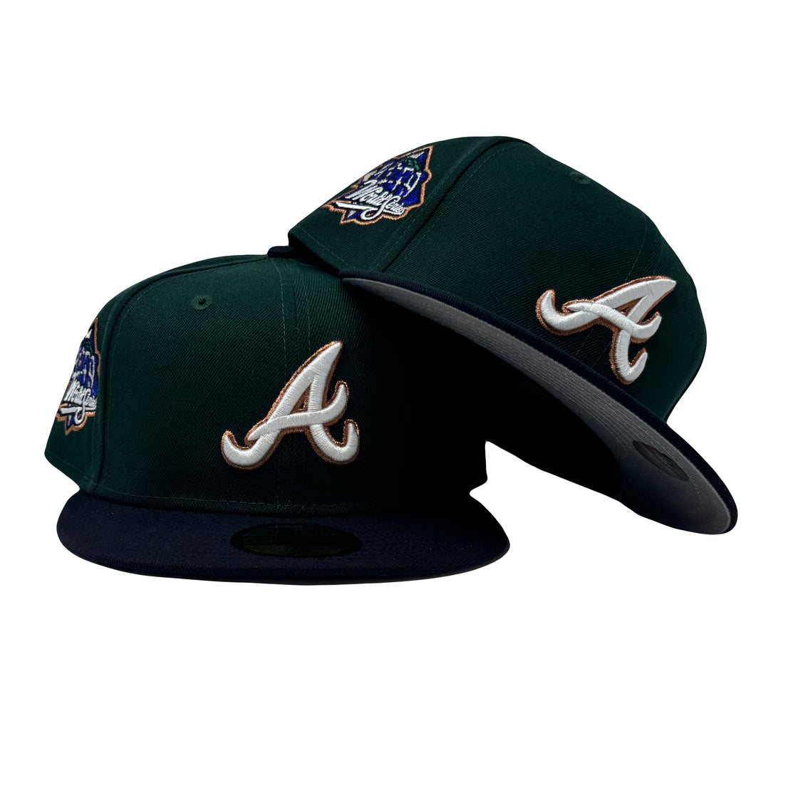 Atlanta Braves 1999 World Series Green Navy Visor 59Fifty New Era Fitted Hat