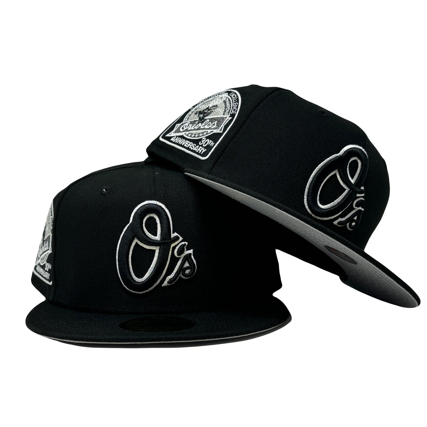 Baltimore Orioles 30th Anniversary Black and White pack 59Fifty New Era Fitted Hat