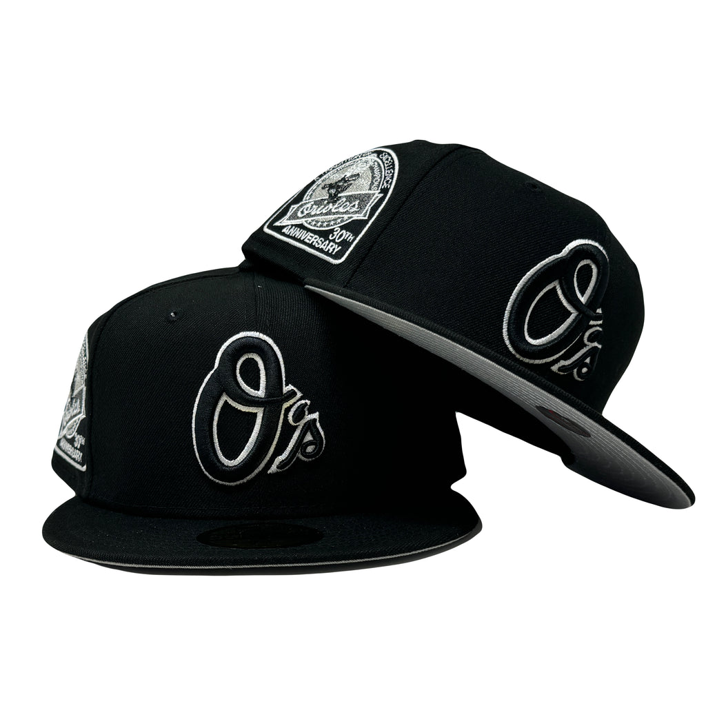 Baltimore Orioles 30th Anniversary Black and White pack 59Fifty New Era Fitted Hat