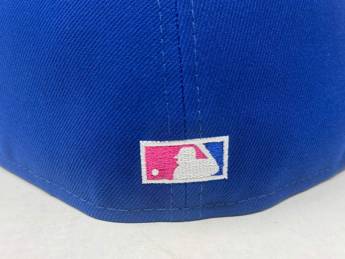 Los Angeles Angels 20th Anniversary Fitted Hats-Royal Pink