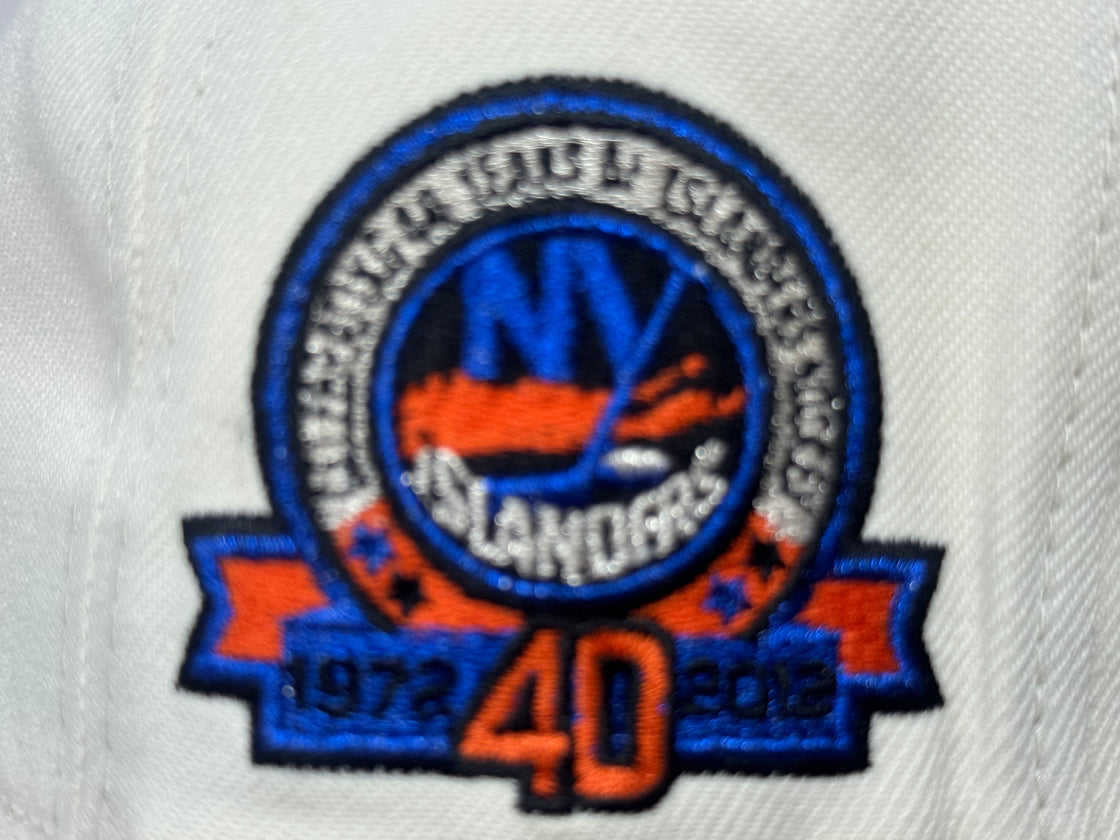 New York Islanders 40th Anniversary Fitted Hats- Chrome Black