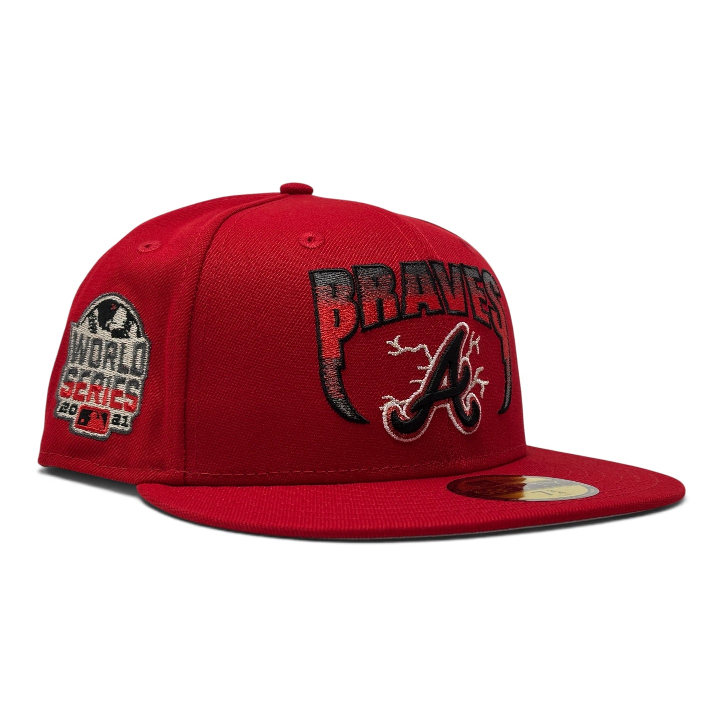 Atlanta Braves 2021 World Series "Metallica Pack" Logo Fitted -Red
