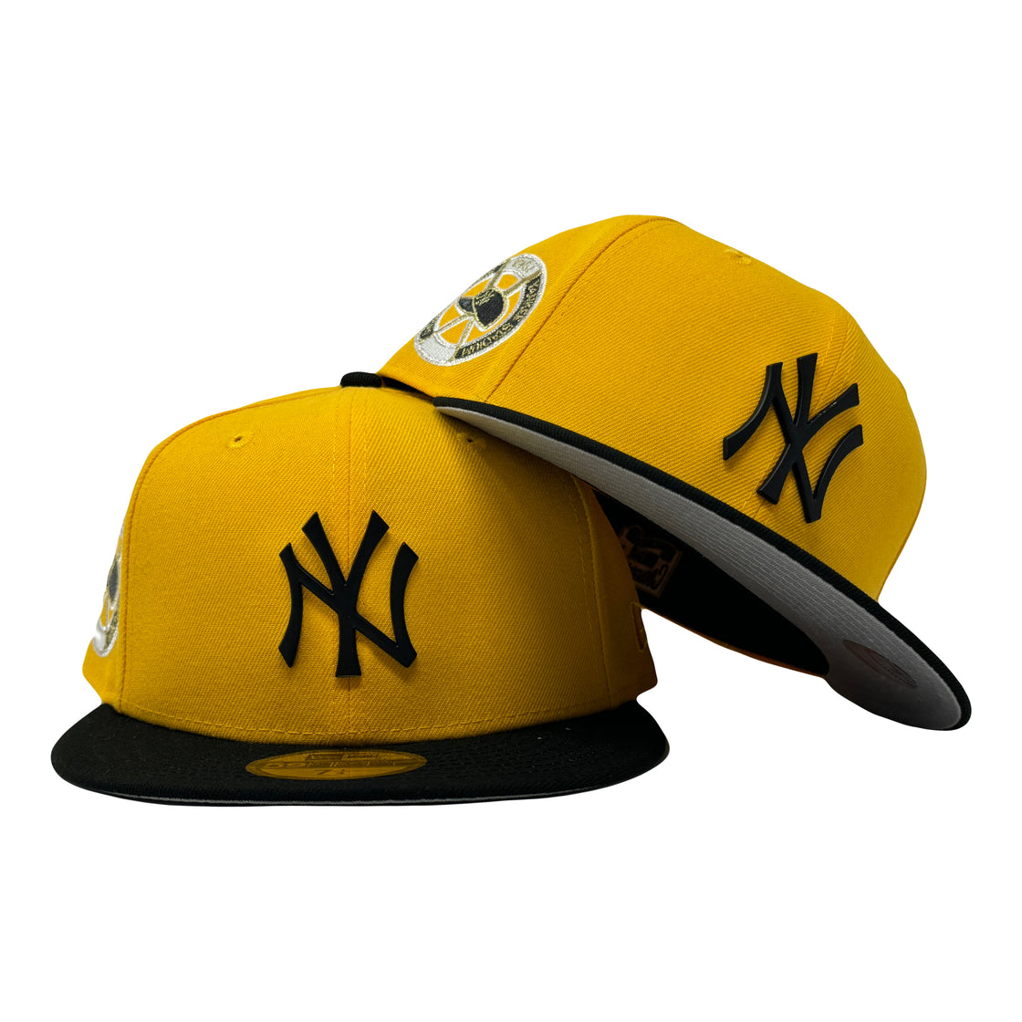 New York Yankees 1961 World Series Taxi Yellow Black Metal Plate Logo 59Fifty New Era Fitted Hat
