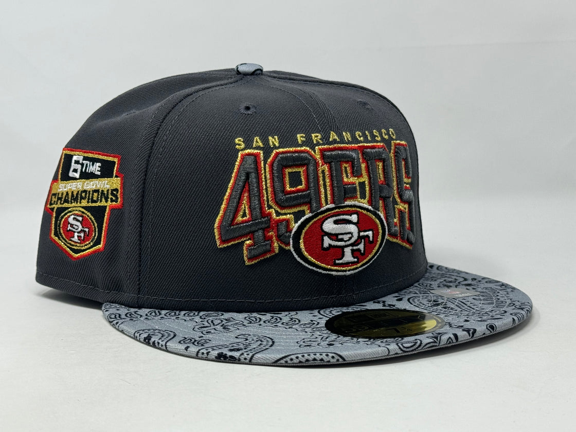 San Francisco 49Ers 6x champions NFL Paisley Collection 59Fifty New Era Fitted Hat