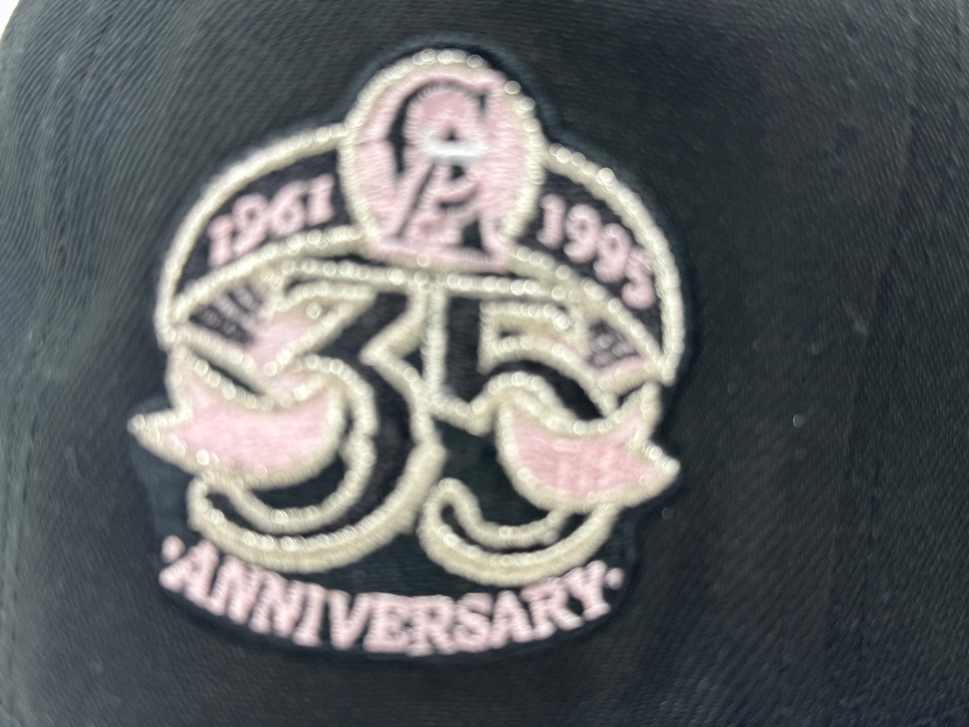 Los Angeles Angels 35th Anniversary Fitted Hats-Black pink